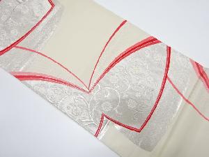 蝶に花唐草模様織り出し袋帯